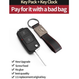 Cover Shell Key Fob Case Remote Control 2 Buttons for VW Volkswagen Golf Polo Tiguan Touran Touareg (2 Buttons)