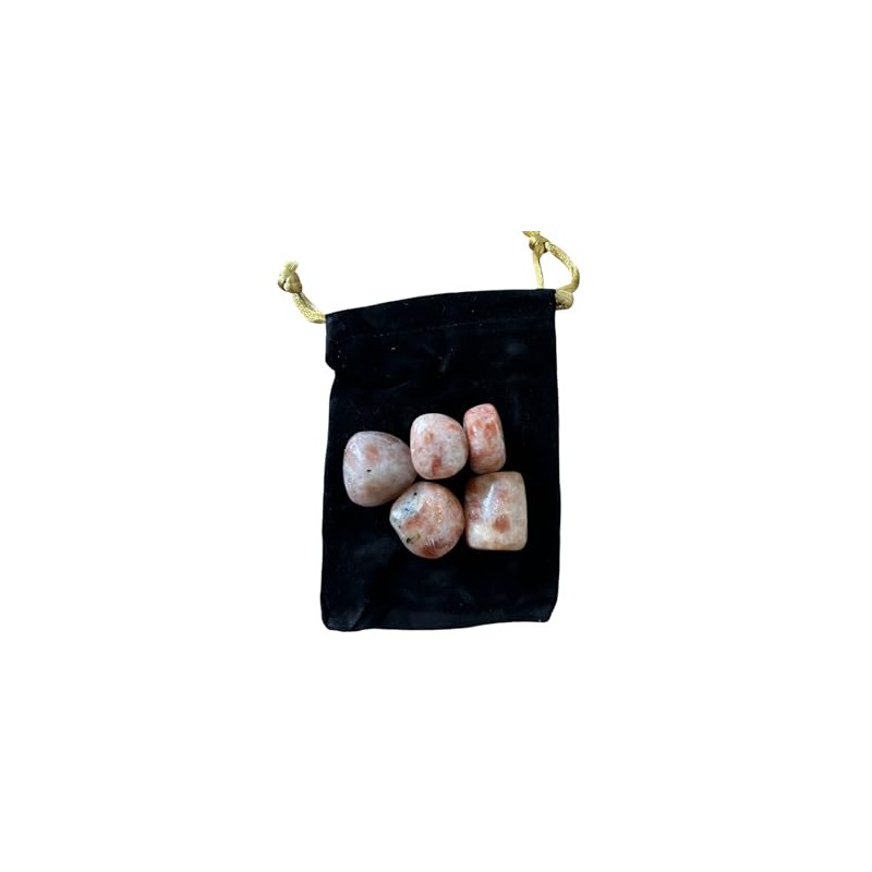 5 Natural Sunstones - 5 Polished Crystals with Energy Properties,