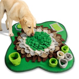 Adpartner Pet Snuffle Mat for Dogs, Interactive Dog Foraging Mat Slow Feeding Pad for Encourages Natural Foraging Skills, 20"x20" Soft Pet Feed Game Treat Dispenser Toy for Small Medium Dogs