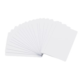 20 Pack Premium Blank PVC Cards, CAETOUNG CR80 30 Mil Graphic Quality White Plastic Cards for Photo ID Badge Printers
