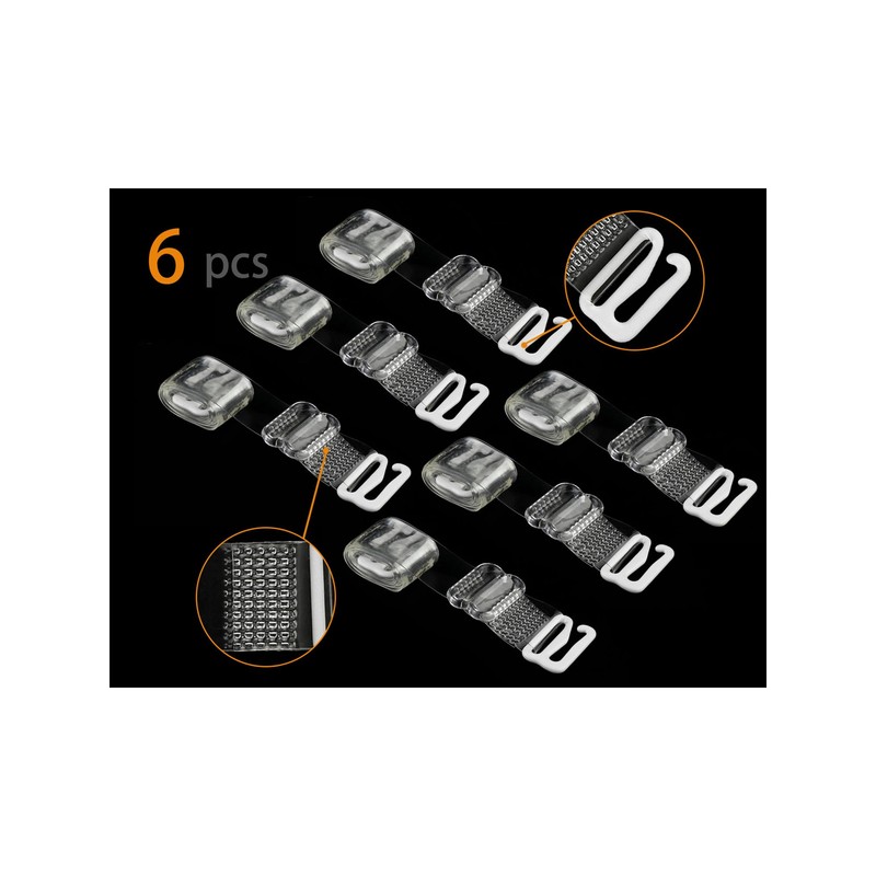 Allegra K 1Pair Non-Slip Clear Bra Straps Replacement Invisible Transparent