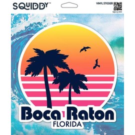 Squiddy Boca Raton Florida - Vinyl Sticker for Car, Laptop, Notebook (5" high)