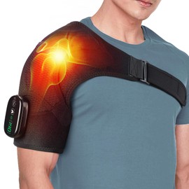 MOAJAZA Heated Shoulder Brace for Women Men, Shoulder Massager Shoulder Heating Pad for Neck and Shoulder Deep Issue