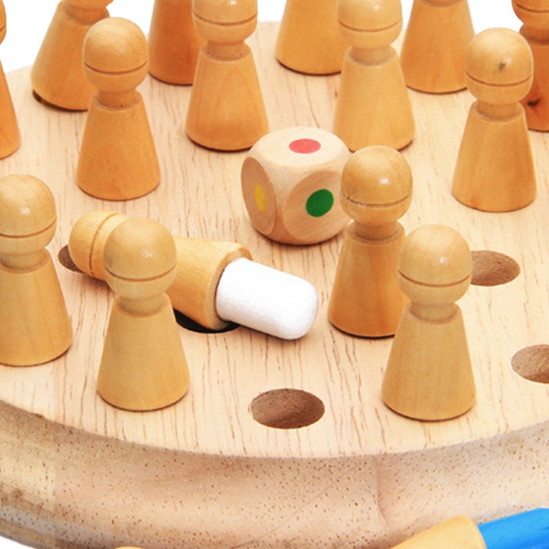 Wooden Memory Chess Game Logic Thinking Training Color Matching Stick