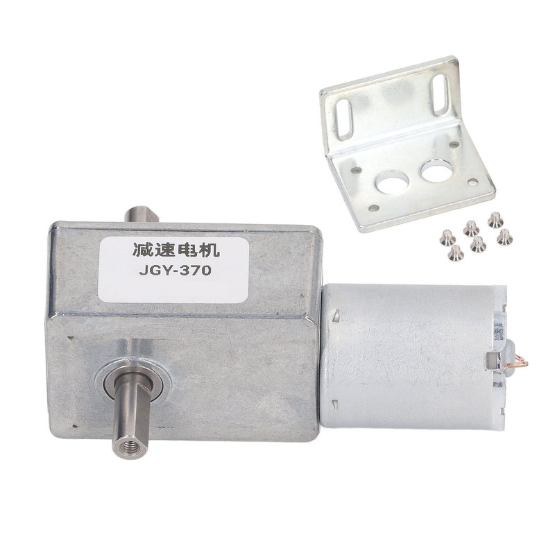 25kg.cm DC Gear Speed Reduction Motor Double Shafts Self Locking