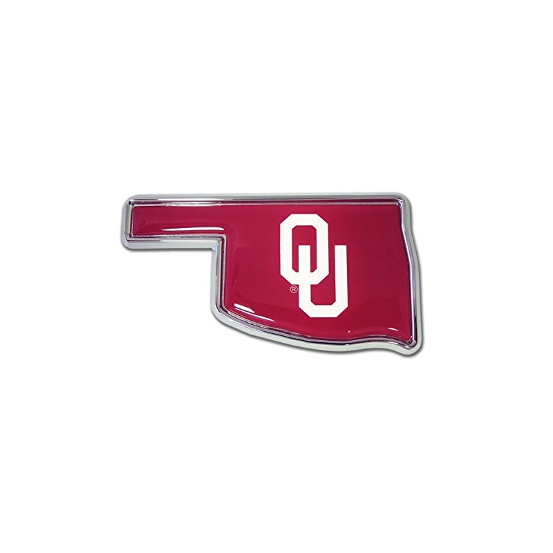 CHROME EMBLEMS Univ. of Oklahoma (OK Shape with Color) Car