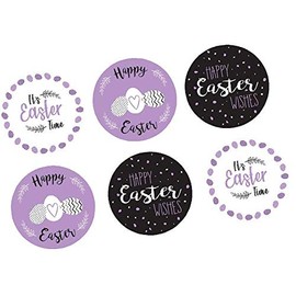 42ct Happy Easter Trendy 2inch Glitter Valentine's Stickers Labels Envelope Decorative Seals