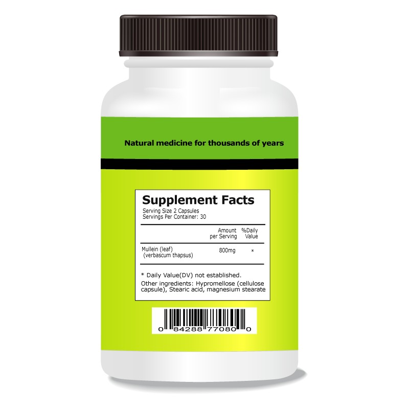 Nature's Opt Mullein Leaf, Used for Asthma, Bronchitis, Cough, Flu,