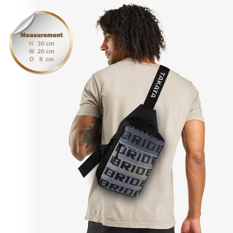 W-POWER JDM Bride Racing Backpack Brown Bottom with Bride Adjustable