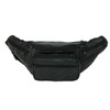 CTM Patch Leather Small Fanny Waist Pack, Black