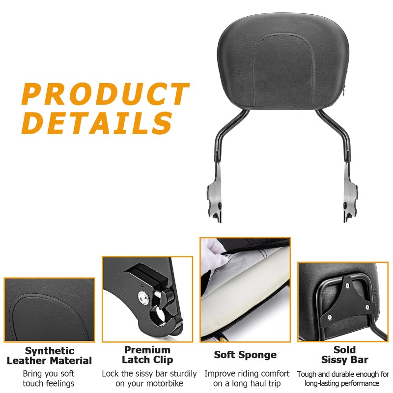 TAOUS71 For 97-08 Harley Road King Street Glide Detachable Passenger