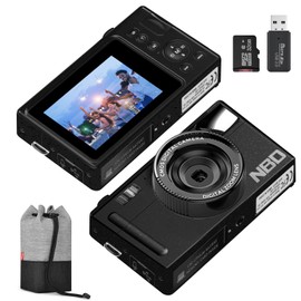 Digital Camera 2.7K Ultra HD 24MP 16X Digital Zoom Compact Camera for Beginners Photography (Black)