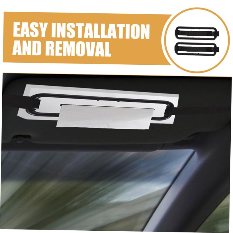 ULTECHNOVO 2Pcs Car Visor Tissue Holder Sun Visor Napkin Clip