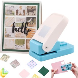 Perforadora cuadrada de 1 pulgada, perforadora de papel de palanca manual portátil, perforadora de manualidades manual para manualidades, suministros 