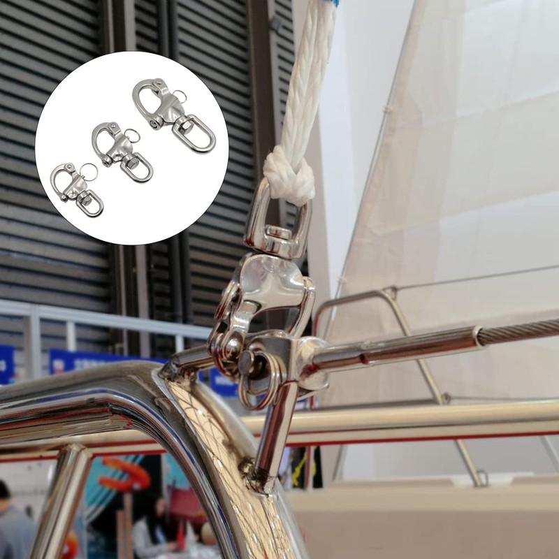 Small Snap Hooks, Pack of 2 Stainless Steel Quick Release