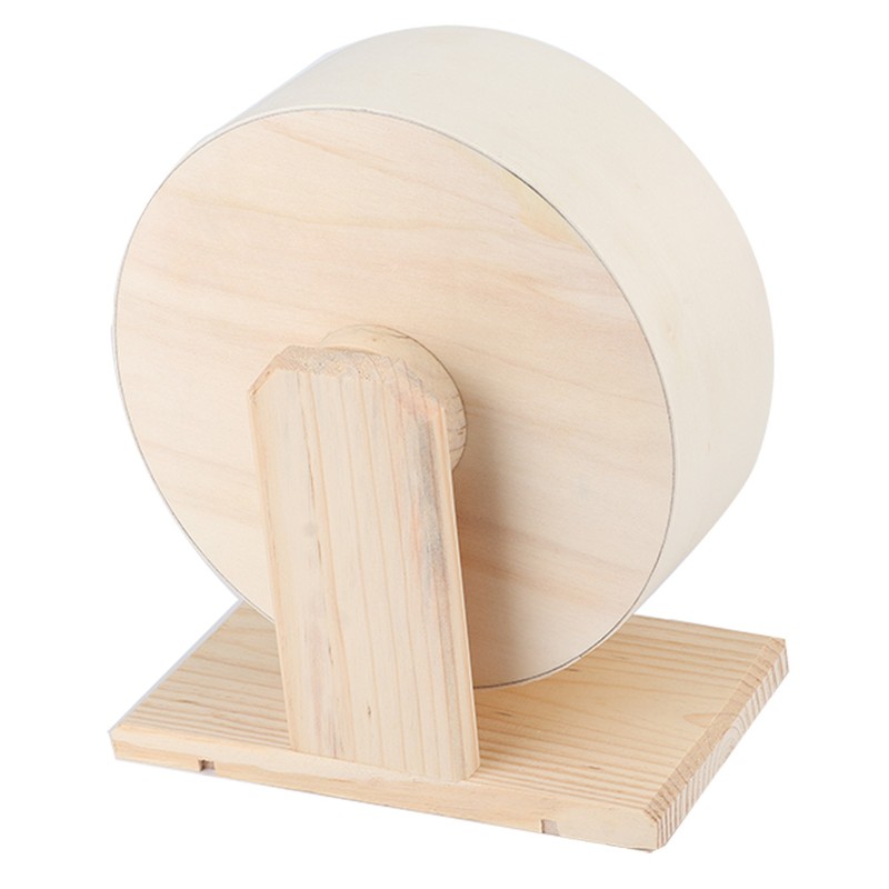Hamster Small Pets Wooden House Funny Wheel Running Rest Nest