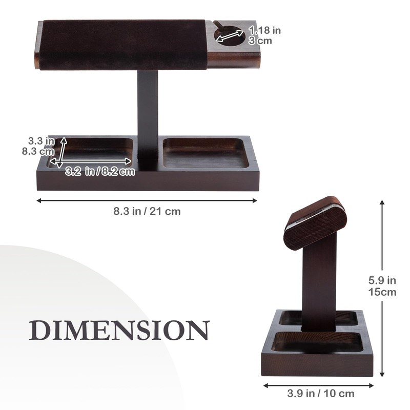 ProCase Watch Organizer Stand, Wood Watch Bracelet Display T-Bar, Watch