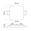 EMOS LED Panel Recessed Light 19 W, Extra Flat 1700
