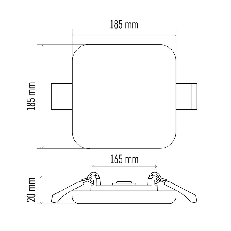EMOS LED Panel Recessed Light 19 W, Extra Flat 1700