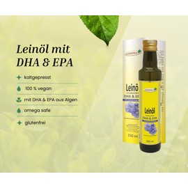 Adrisan Linseed Oil Organic * with DHA 250ML – Dietary Supplement