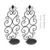 2 Pcs Candle Holder Exquisite Classical Style Black Iron Wall