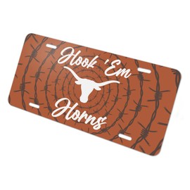 University of Texas Barb Wire Spiral Novelty Metal Vanity Tag License Plate