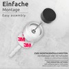 ECENCE Door Stop, Wall Stainless Steel, 2 x Wall Buffers,