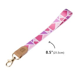 [GADIEMKENSD] Super Cool Wrist Strap, Lightweight Hardware, Genuine Leather Key Strap, Key Holder, Pinkish white and purple