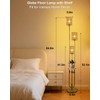 Lightdot Dimmable Boho Floor Lamps for Living Room, 3-Lights Rattan