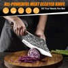MDHAND 14PCS Professional Butcher Knife Set with Roll Bag, Heavy