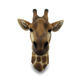 Zeckos Giraffe Bust Exotic Trophy Head Wall Hanging Sculpture