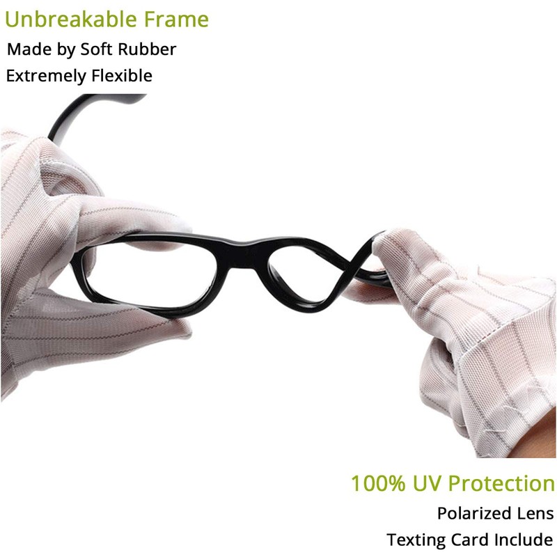 AZorb Kids Polarized Sunglasses TPEE Rubber Flexible Frame for Boys