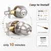 Knobonly 6 Set Keyed Same Entry Door Knob with Single