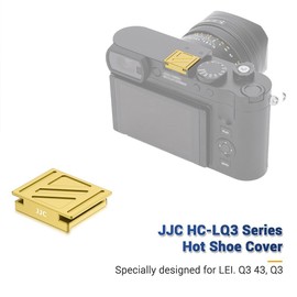 JJC Metal Hot Shoe Cover Cap Compatible for Leica Q3, Q3 43 Digital Camera, Full-Coverage Design, Anti-Scratch, Dust-Proof & Stains (Black)