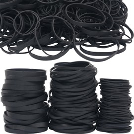 AIWOQI Rubber Bands assorted size black, rubber bands for School Home office supplies size#16 size33,size64(227g/0.5 lbs)