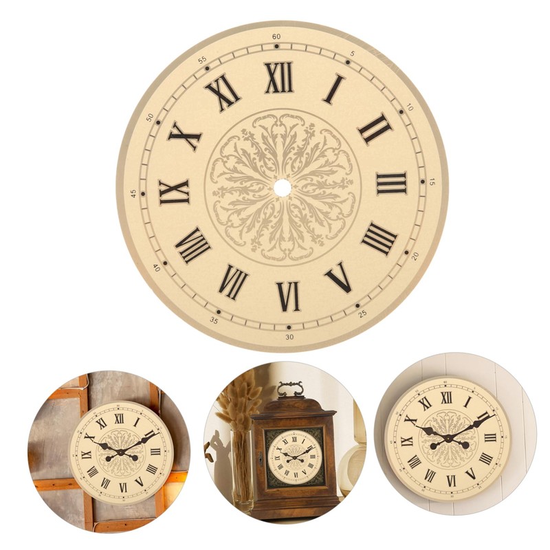 Mipcase 2pcs Aluminum DIY Clock Dial Replacement Stylish Roman Numeral