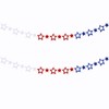 FAZHBARY 2 Pack Felt Patriotic Star Garland Red White Blue