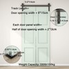 CCJH 4FT/48'' Bi-Folding Barn Door Hardware Sliding Track kit for