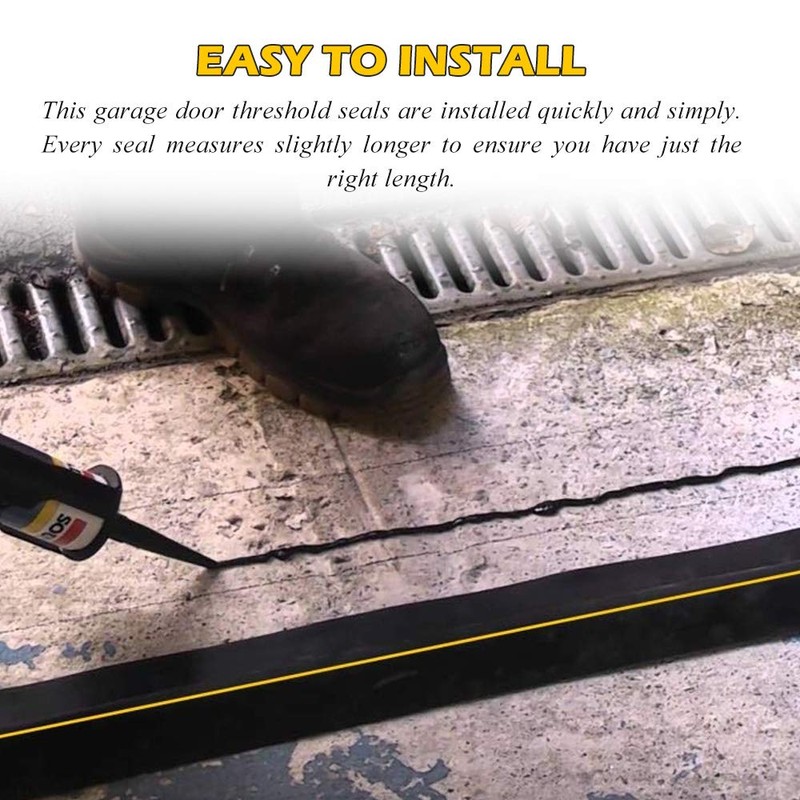 Weatherproof Universal Garage Door Bottom Threshold Seal Strip DIY Weather