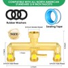 Jvgoo Garden Hose Splitter, Brass 3 Way Hose Splitter, 3/4"