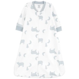 Carter's Unisex Baby Sleep Bag, (White/Blue Woodland, 0-3 Months)