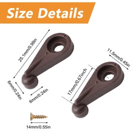 MOROBOR 50 PCS Glass Retainer Clips Kit, 6 mm Glass Clip Glass Cabinet Clips with Screws for Fixing Glass Cabinet Doors (Brown)