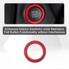 Riloer 1Pc Red Start Stop Engine Button Cover Ring Compatible