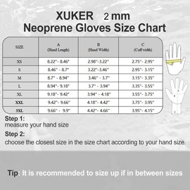 XUKER Neoprene Glove for Women,Wetsuit Gloves 1.5mm & 2mm for Scuba Diving Snorkeling Paddling Surfing Kayaking Canoeing Spearfishing Skiing and Other Water Sports