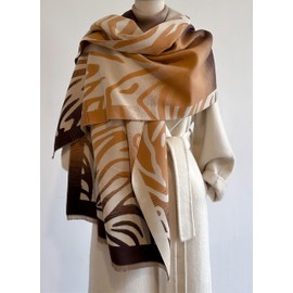GFM® Cashmere Texture Pashmina Style Scarf Shawl for Autumn Winter - Coffee - (FRLSHL-7-CFKEK)
