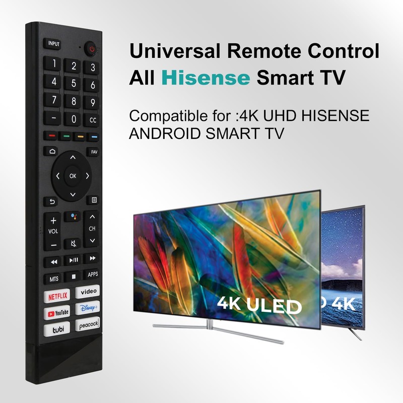 for Hisense Tv Remote Replacement,Universal Remote Control for Hisense Android