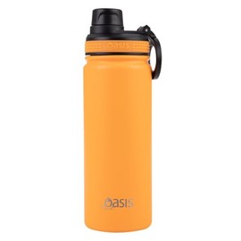 Oasis Stainless Steel Double Wall Insulated Challenger Bottle with Screw Cap 550 ml - Neon Orange