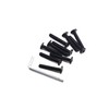 binifiMux 10pcs M6 x 45mm Black Rivet Countersunk Socket Cap