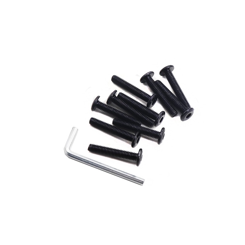 binifiMux 10pcs M6 x 45mm Black Rivet Countersunk Socket Cap