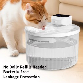 3-7 Days 2L Large Capacity Wireless Smart Sensor Pet Water Fountain Automatic Water Dispenser PP High Quality CatsColor: White